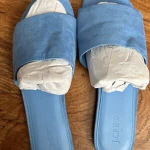 J. Crew Women's Blue Slide Sandals